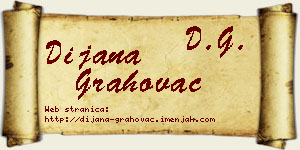 Dijana Grahovac vizit kartica